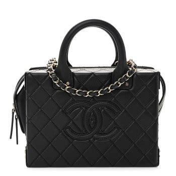 chanel black studded bag|CHANEL Calfskin Quilted Studded Square Vanity Case Black .